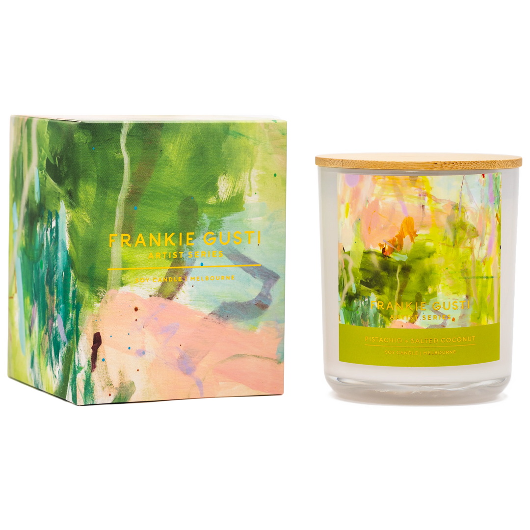 Frankie Gusti Artist Series Candle - Pistachio + Salted Coconut