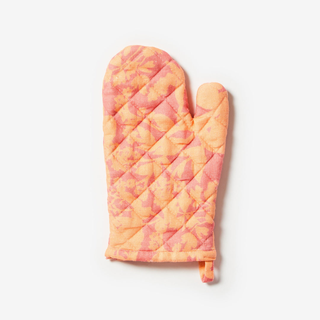 Bonnie & Neil Herbs Pink Peach Oven Mitt
