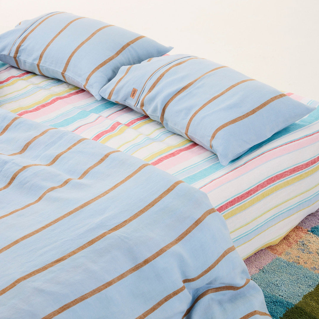 Kip & Co Bellissimo Stripe Linen Fitted Sheet