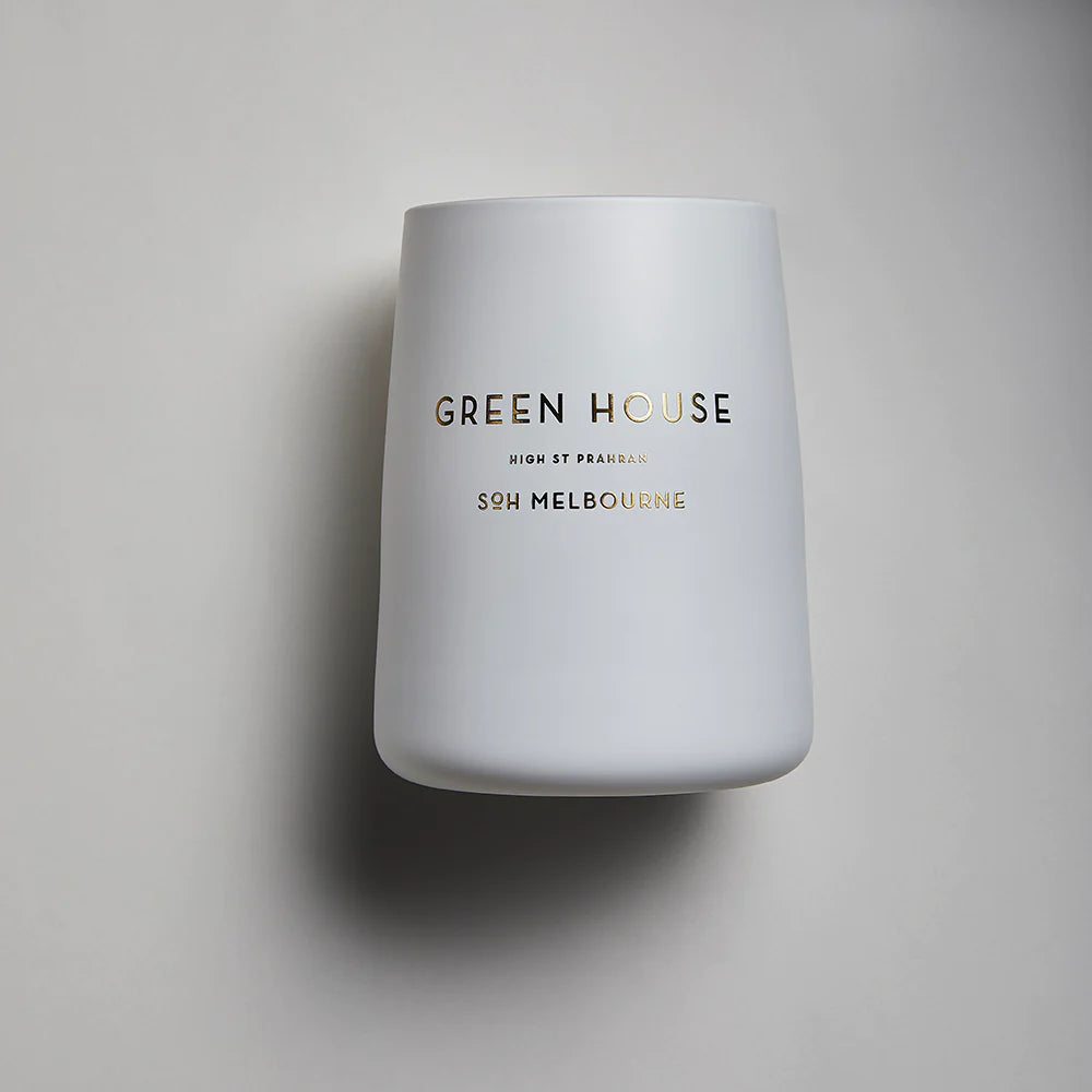 SoH White Matte Candle 350g - Green House