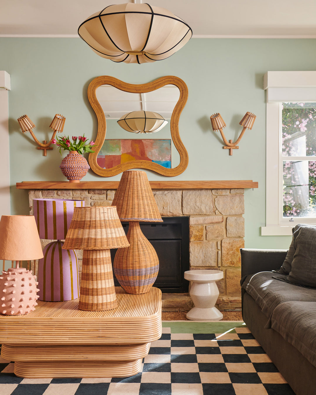 Kip & Co Rambutan Paper Mache Lamp