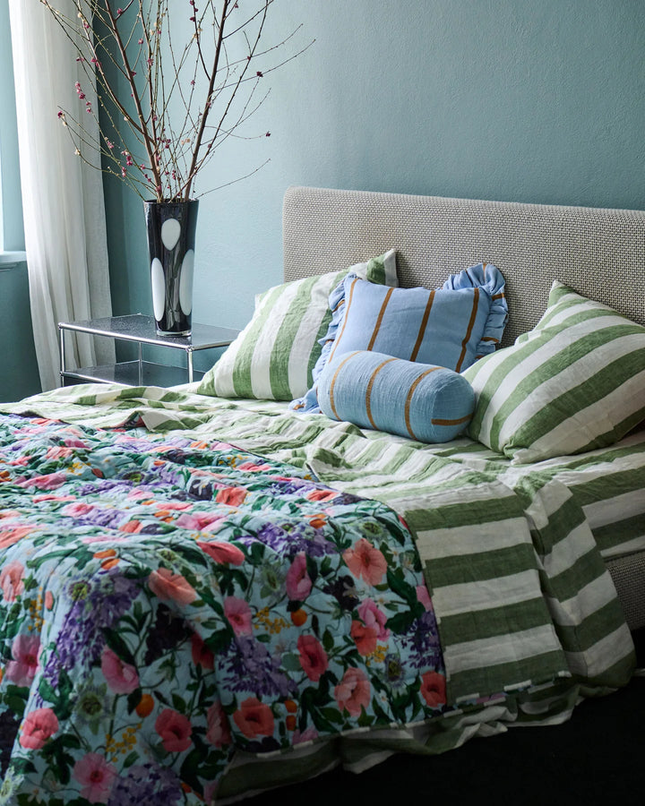 Kip & Co Spring In The Air Reversible Linen Quilted Bedspread