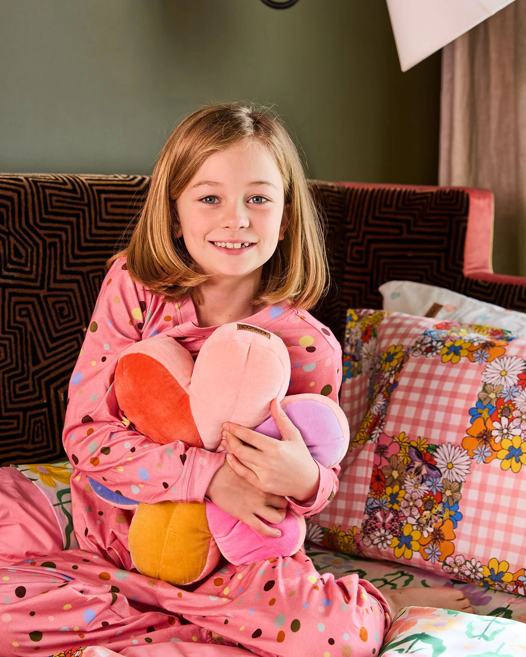 Kip & Co Sunny Field Velvet Petal Cushion