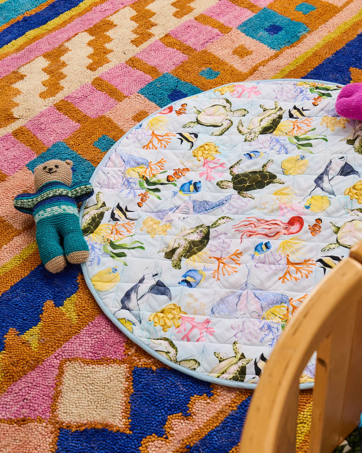 Kip & Co Reef Life Quilted Baby Play Mat