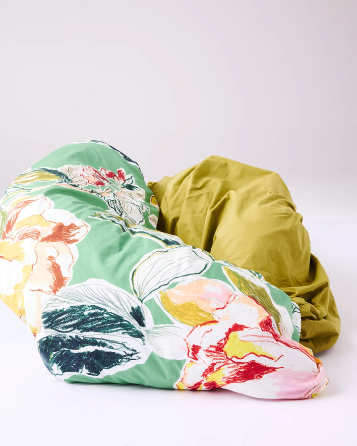 Kip & Co Somerset Green Organic Cotton Quilt Cover