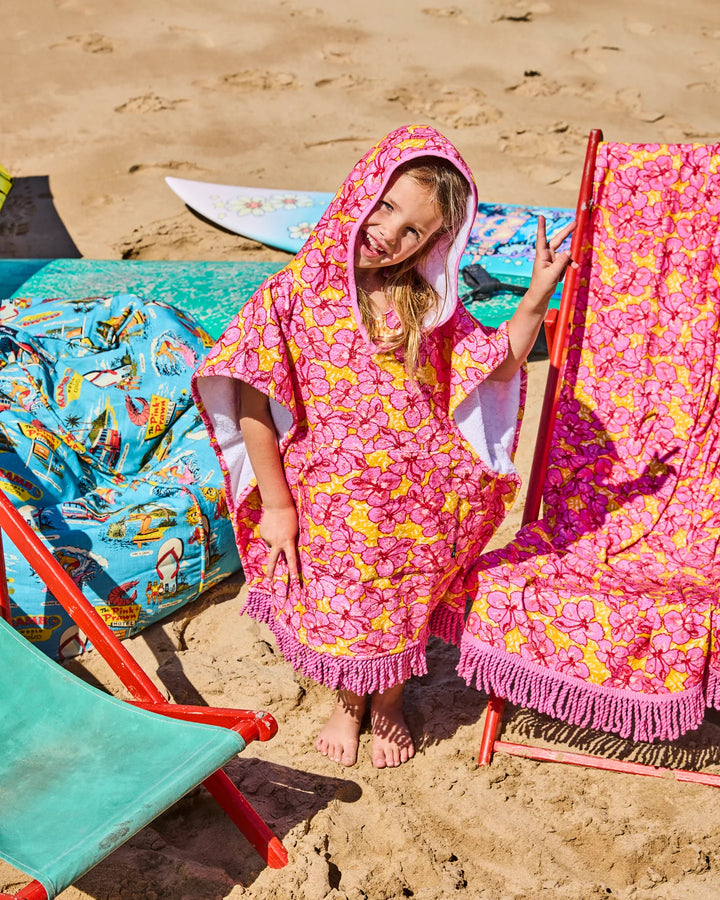 Kip & Co x Mambo Funshine Coast Printed Kids Terry Poncho