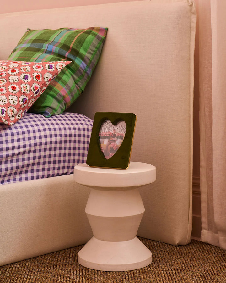 Kip & Co Campsite Heart Velvet Photo Frame