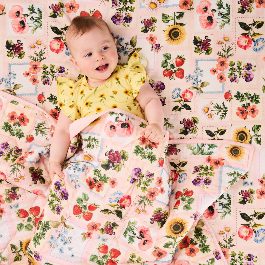 Kip & Co Sweet Life Organic Cotton Quilted Cot Bedspread