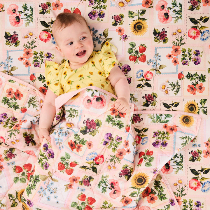 Kip & Co Sweet Life Organic Cotton Quilted Cot Bedspread