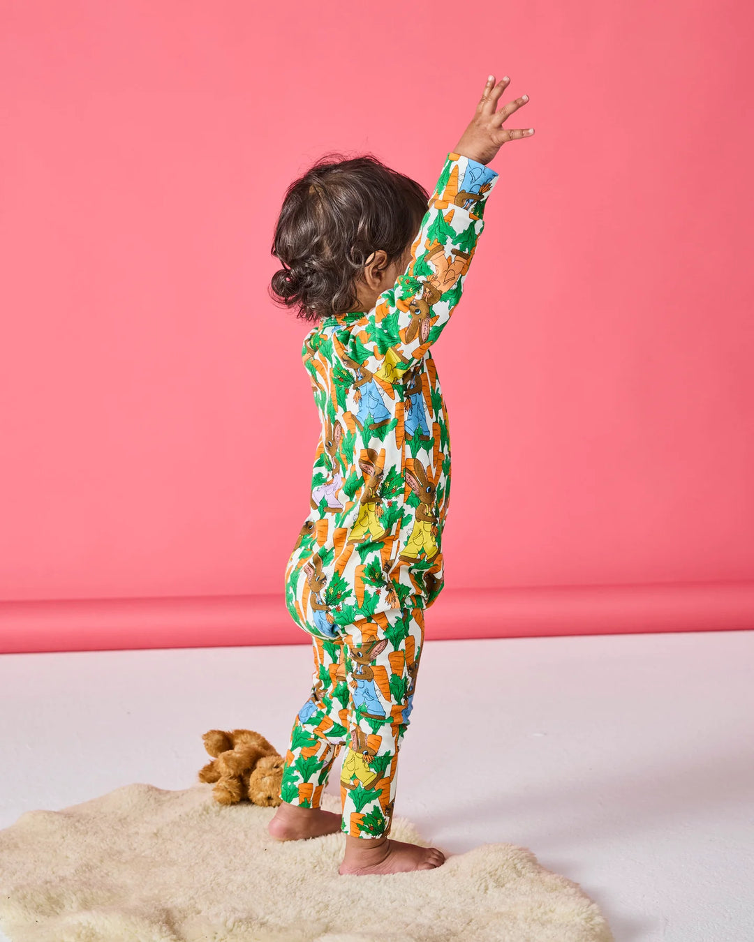 Kip & Co Carrot Joy Long Sleeve Zip Romper