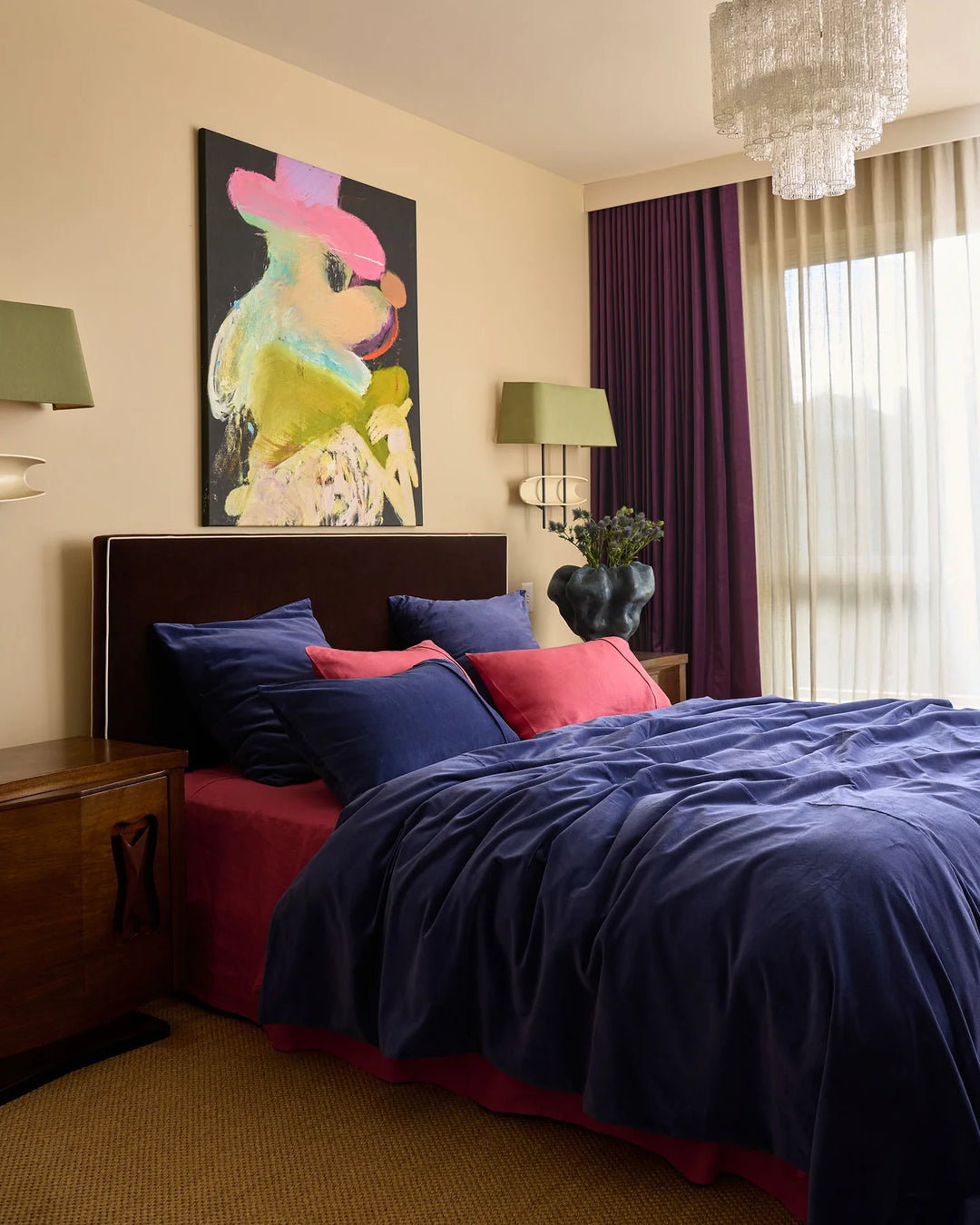 Kip & Co Navy Velvet Quilt Cover