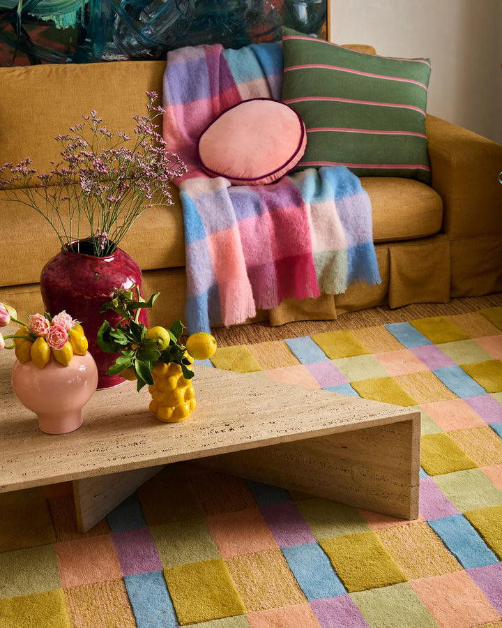 Kip & Co Candy Clouds Tartan Cosy Blanket