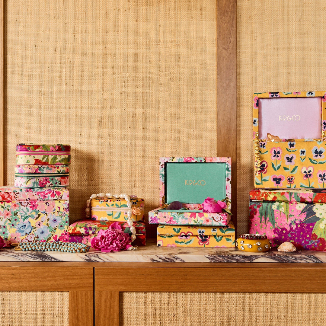 Kip & Co Pretty Pansy Travel  Velvet Jewellery Box Small