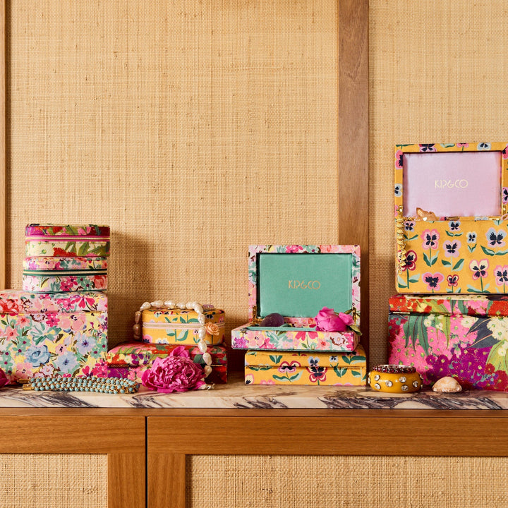 Kip & Co Pretty Pansy Travel  Velvet Jewellery Box Small