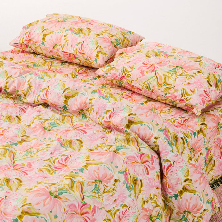 Kip & Co Warm Floral Breeze Organic Cotton Quilt Cover
