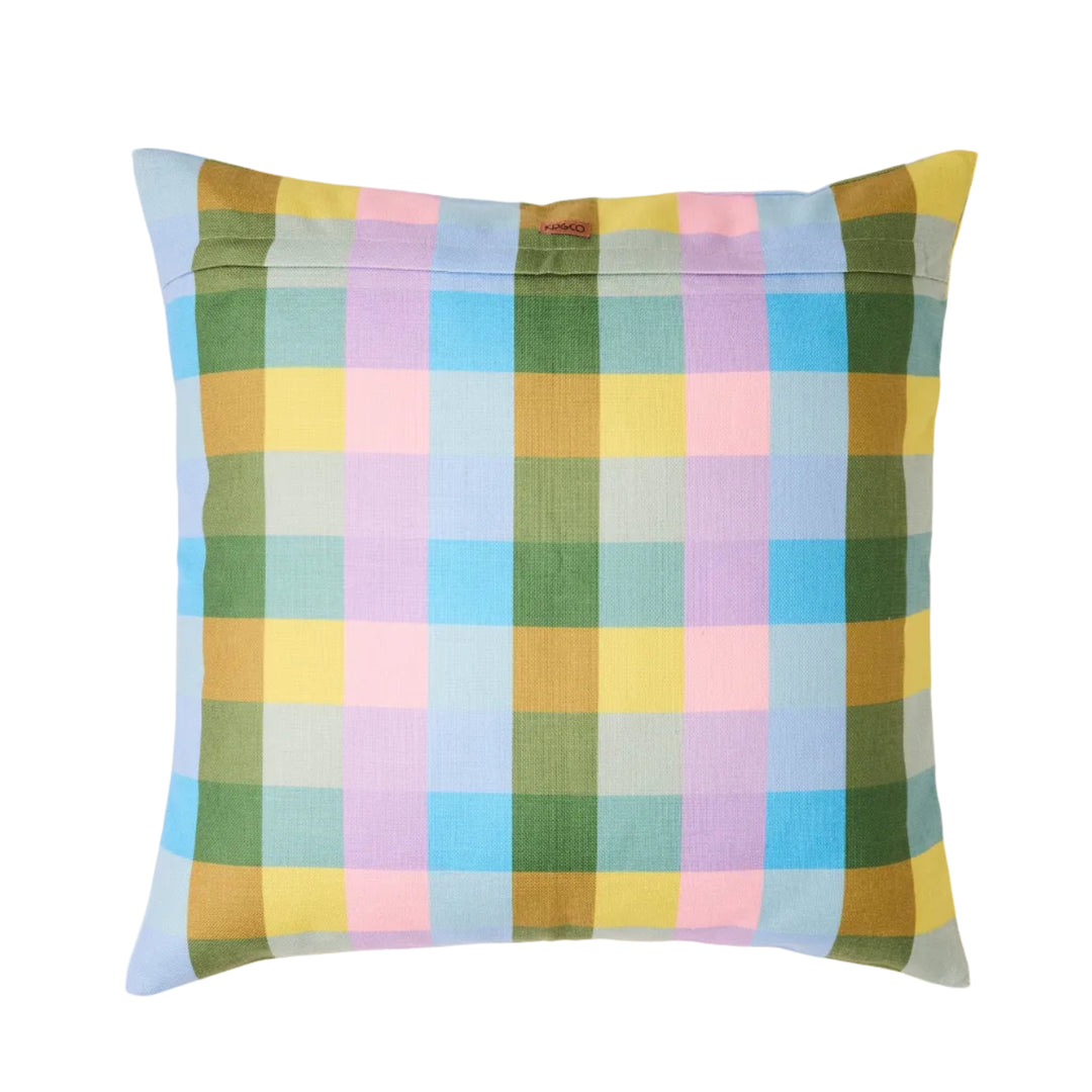 Kip & Co Sorbet Tartan Outdoor Cushion