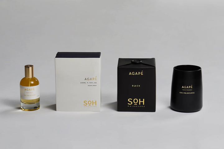 SoH Black Matte Candle 350g - Agape