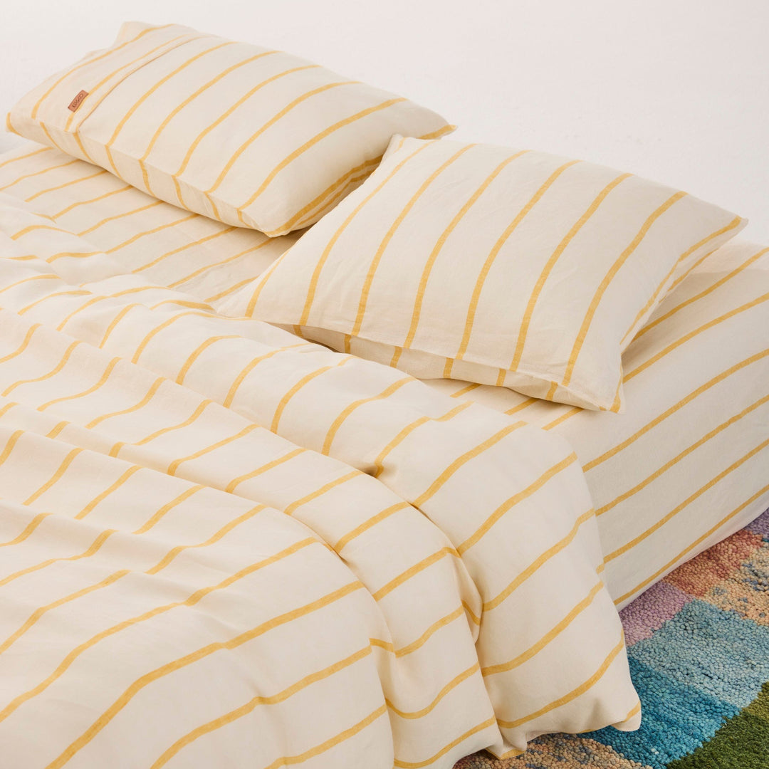 Kip & Co Popcorn Stripe Linen European Pillowcases