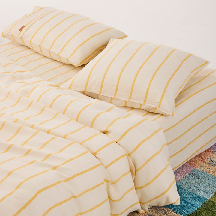 Kip & Co Popcorn Stripe Linen European Pillowcases