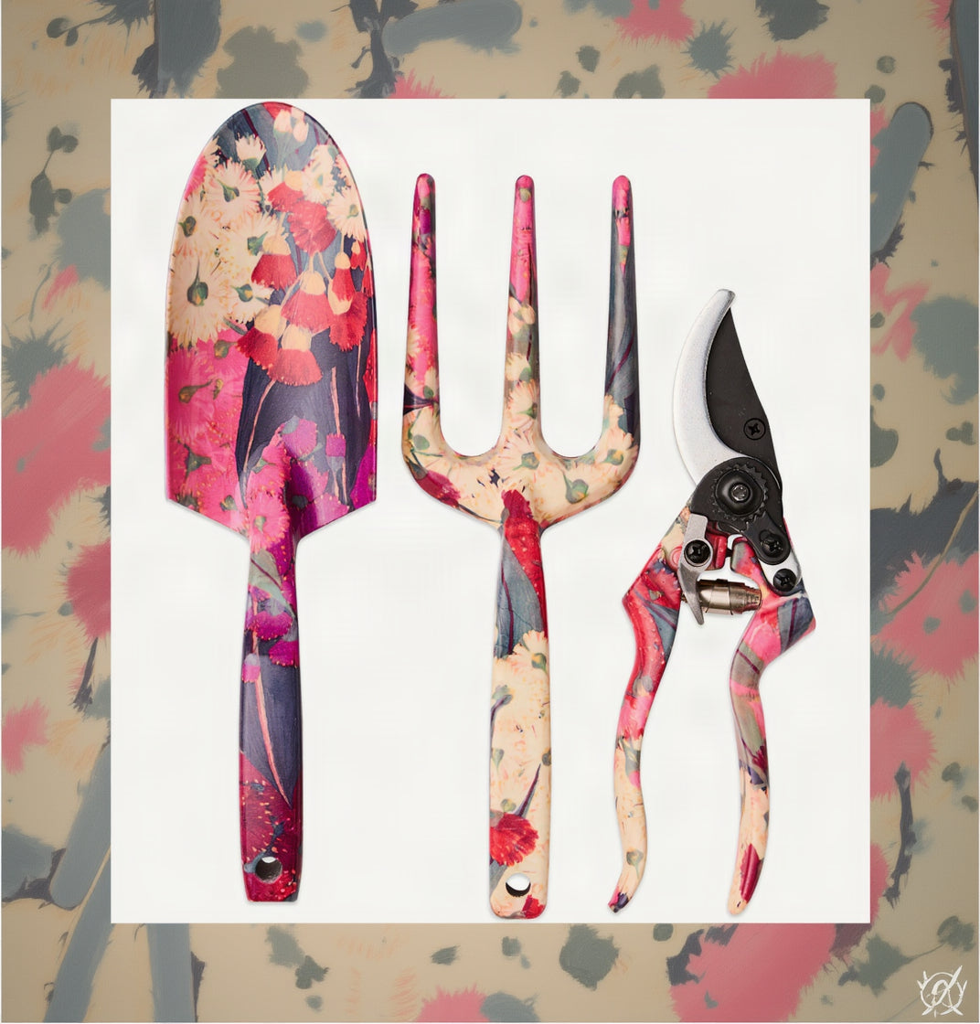 Kip & Co Australian Bush Blossom Garden Tools and Gloves Set