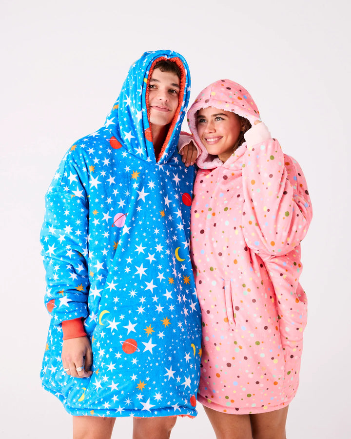 Kip & Co Stars And Moon Kuddle Hooded Oversized Sweater