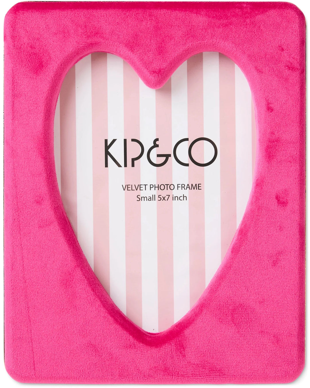 Kip & Co Desert Pink Heart Velvet Photo Frame