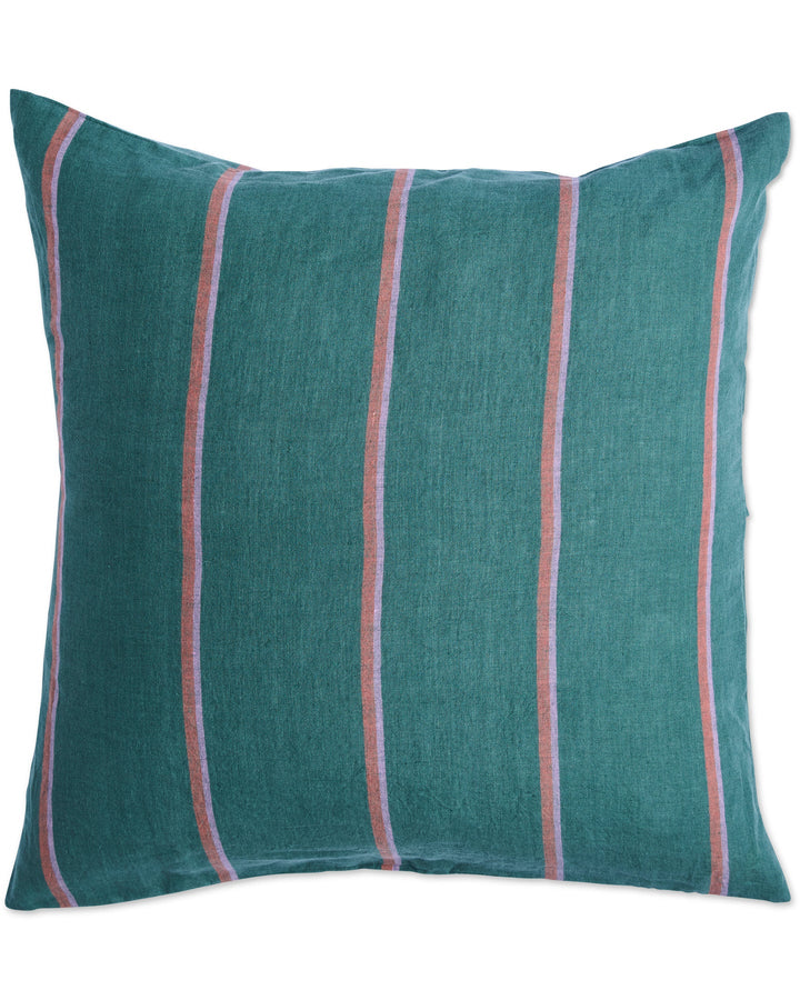 Kip & Co Wakame Crush Stripe Linen European Pillowcases