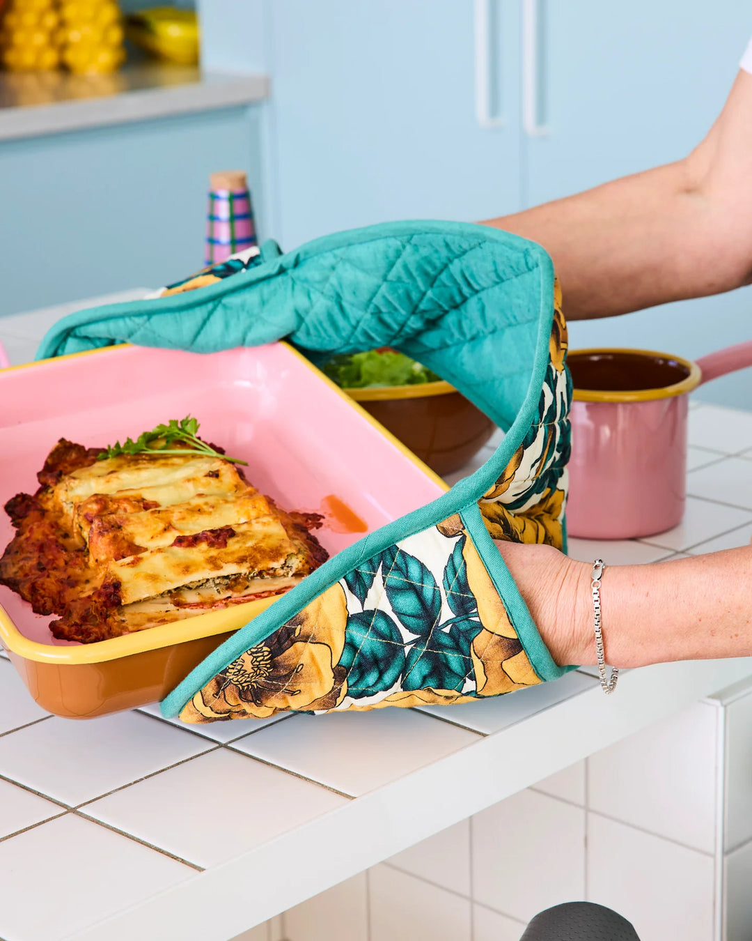 Kip & Co Golden Peony Double Oven Mitt