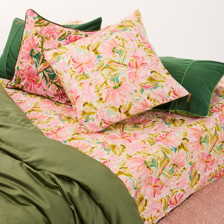 Kip & Co Warm Floral Breeze Organic Cotton Fitted Sheet