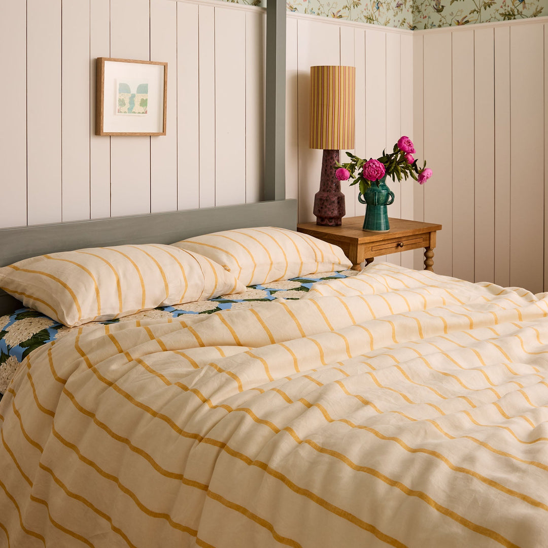 Kip & Co Popcorn Stripe Linen Pillowcases