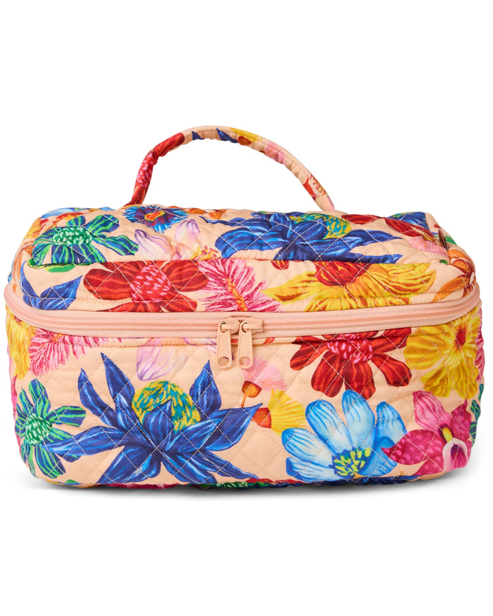 Kip & Co Wild Flowers In Bloom Quilted Cotton Toiletry Case - Toiletry Bags & Cases