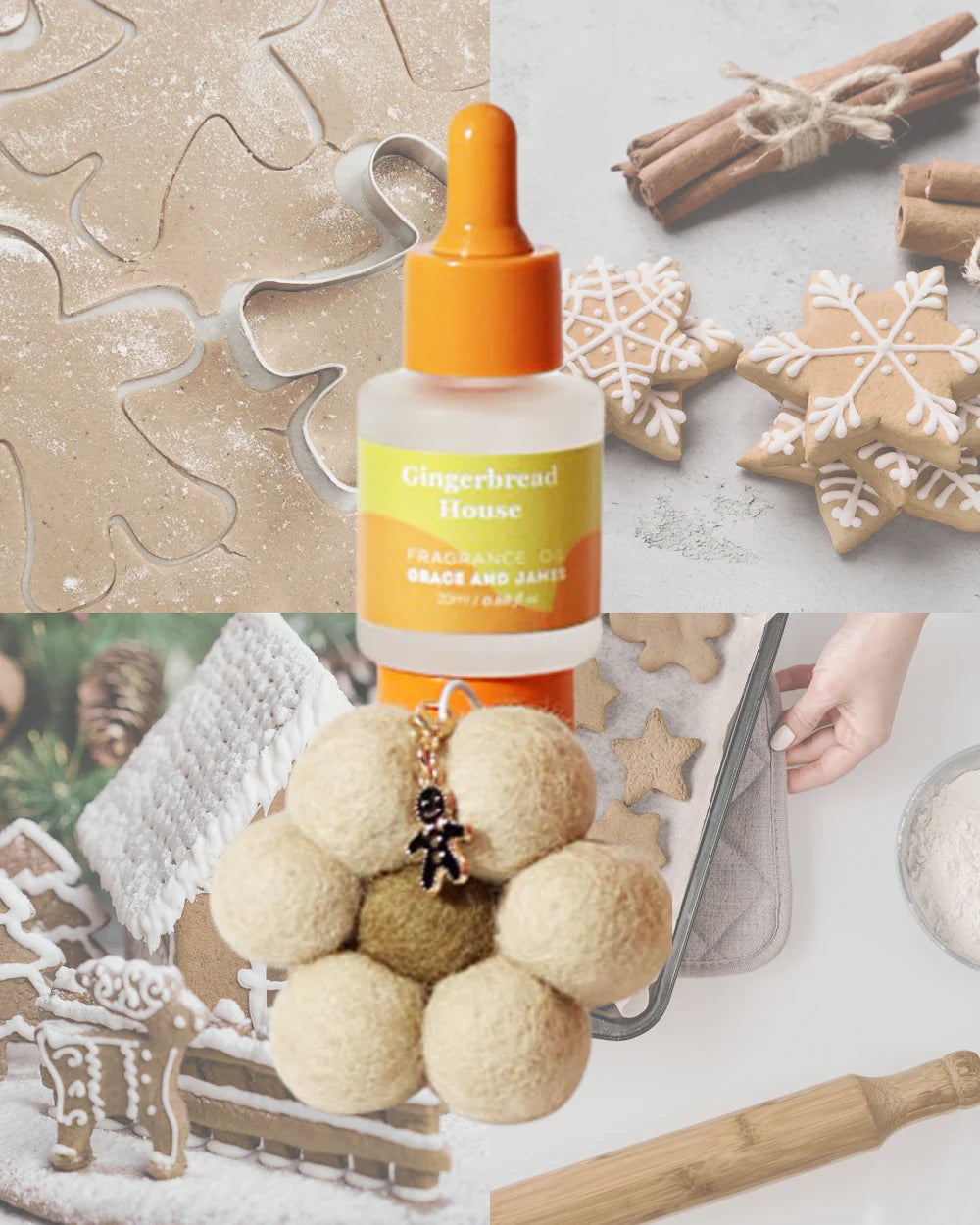 Grace and James Bloom Christmas Collection - Gingerbread House Air Freshener