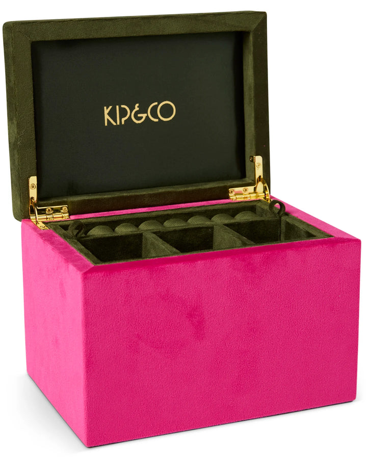 Kip & Co Prickly Pear Velvet Jewellery Box Large