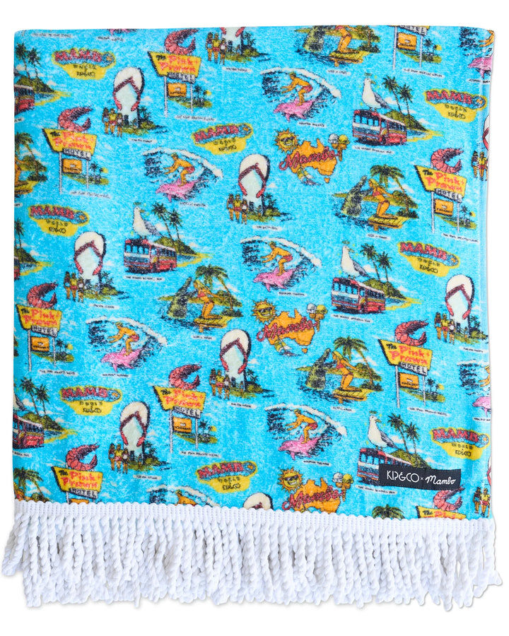 Kip & Co x Mambo Mambo World Printed Terry Beach Towel