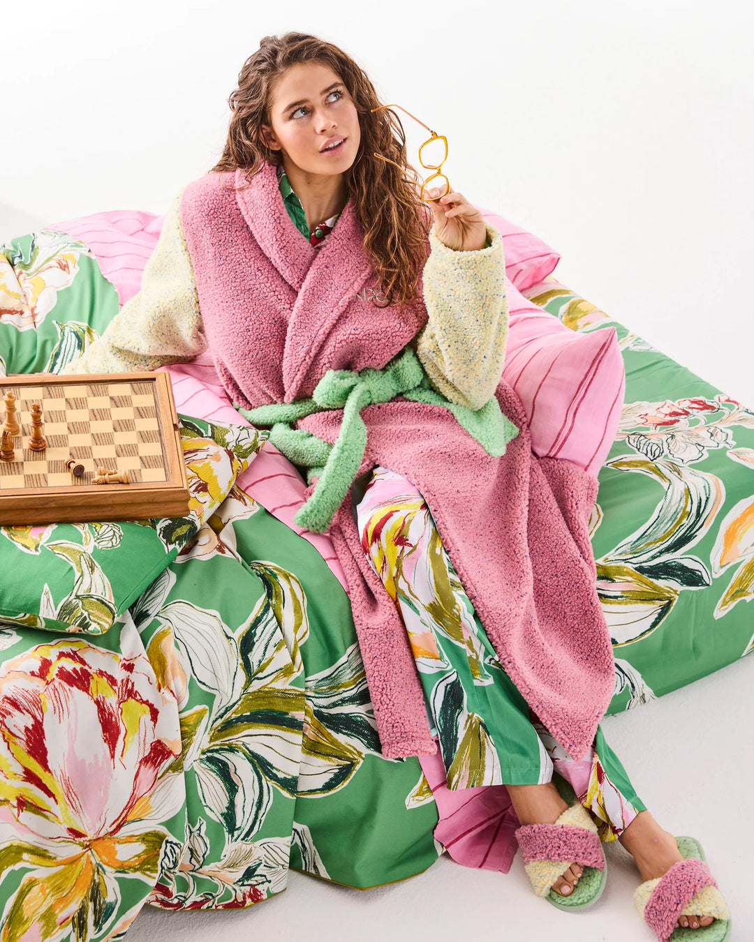 Kip & Co Candy Lane Adult Sherpa Robe