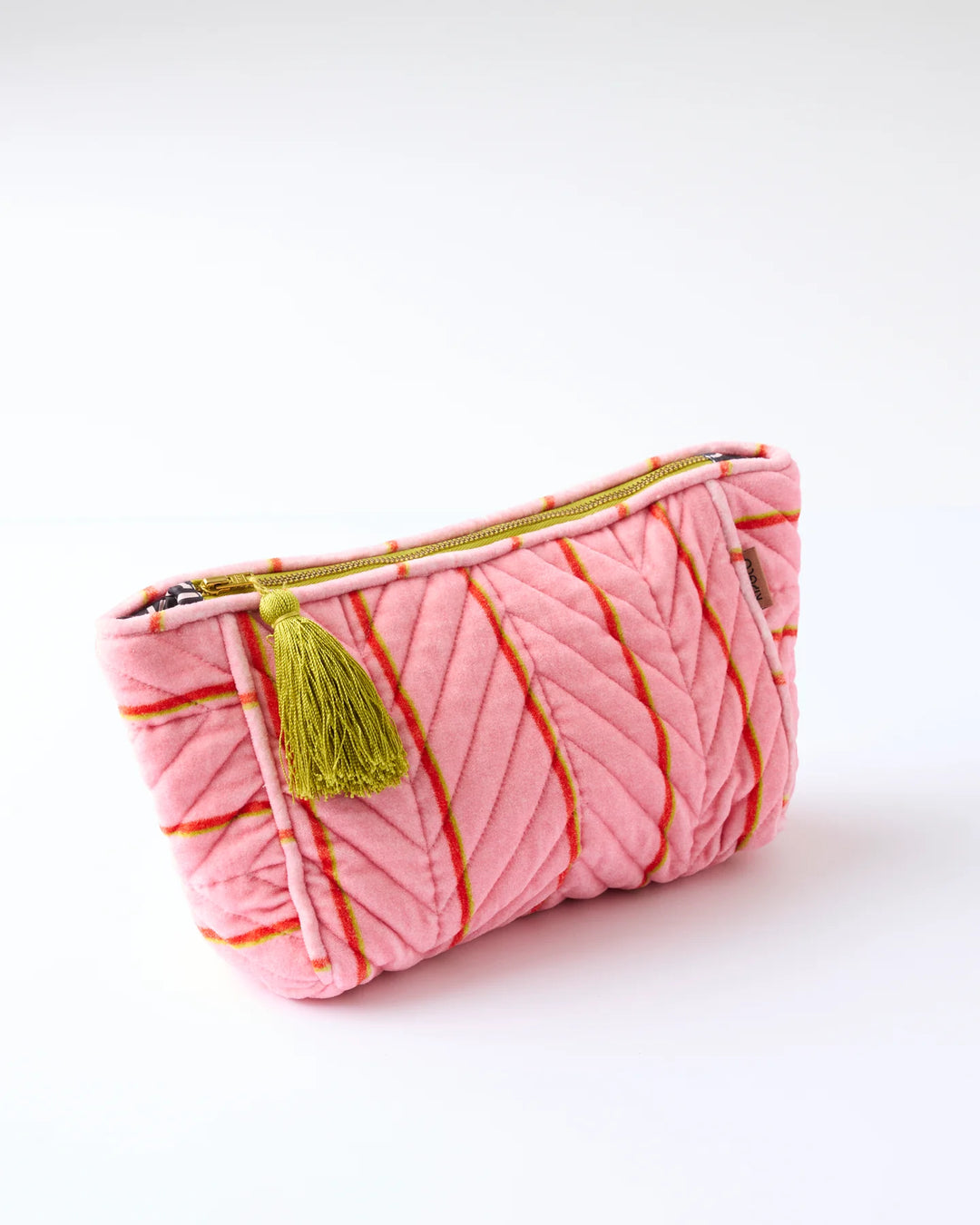 Kip & Co Wategos Soiree Stripe Velvet Toiletry Bag