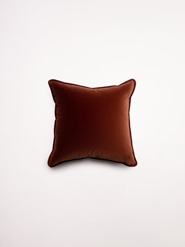 Hommey Velvet Cushion - Chestnut