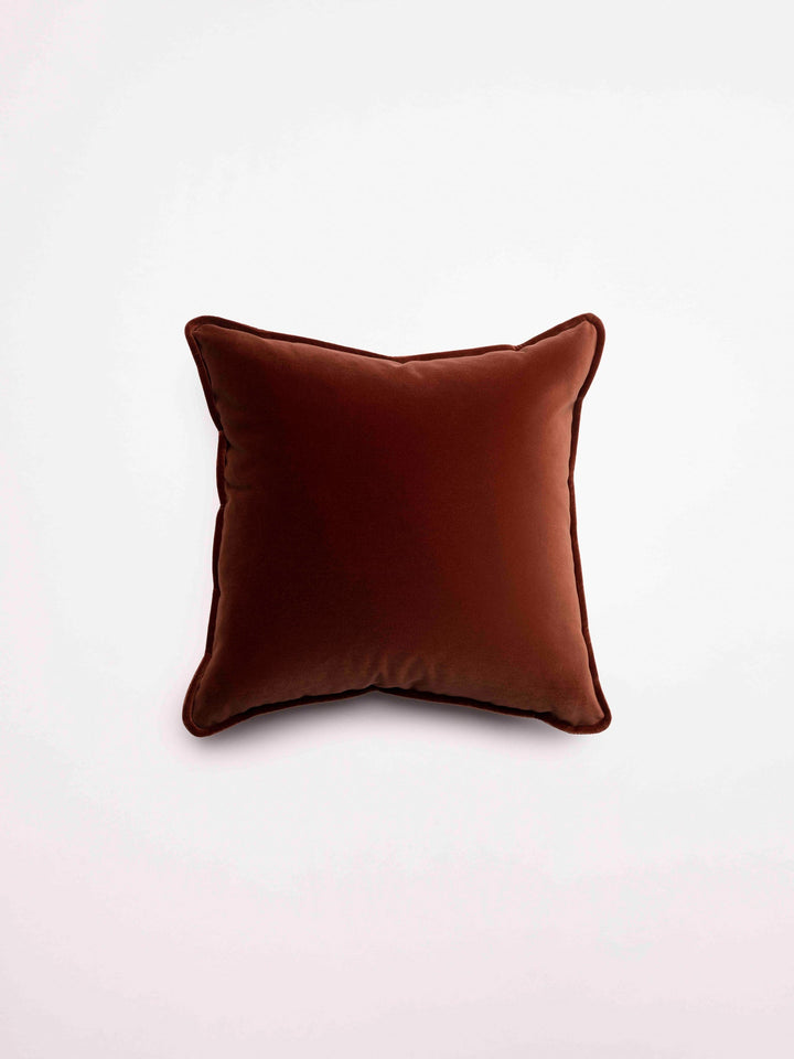 Hommey Velvet Cushion - Chestnut