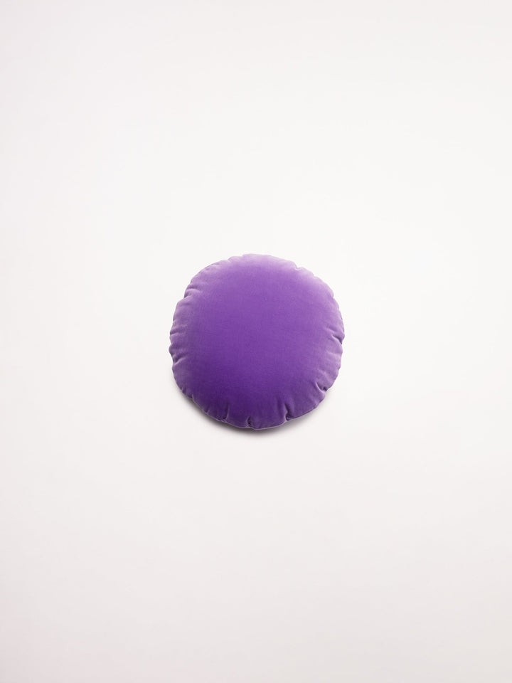 Hommey Junior Velvet Round Cushion - Grape