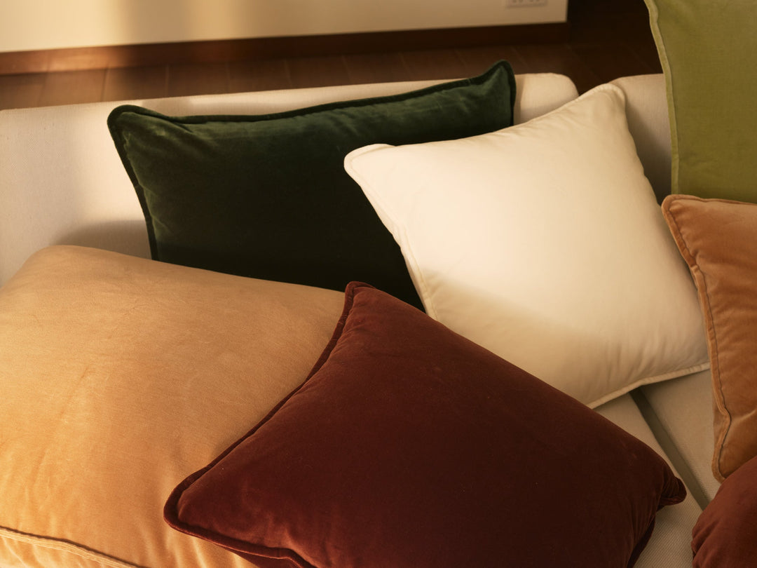 Hommey Velvet Cushion - Chestnut