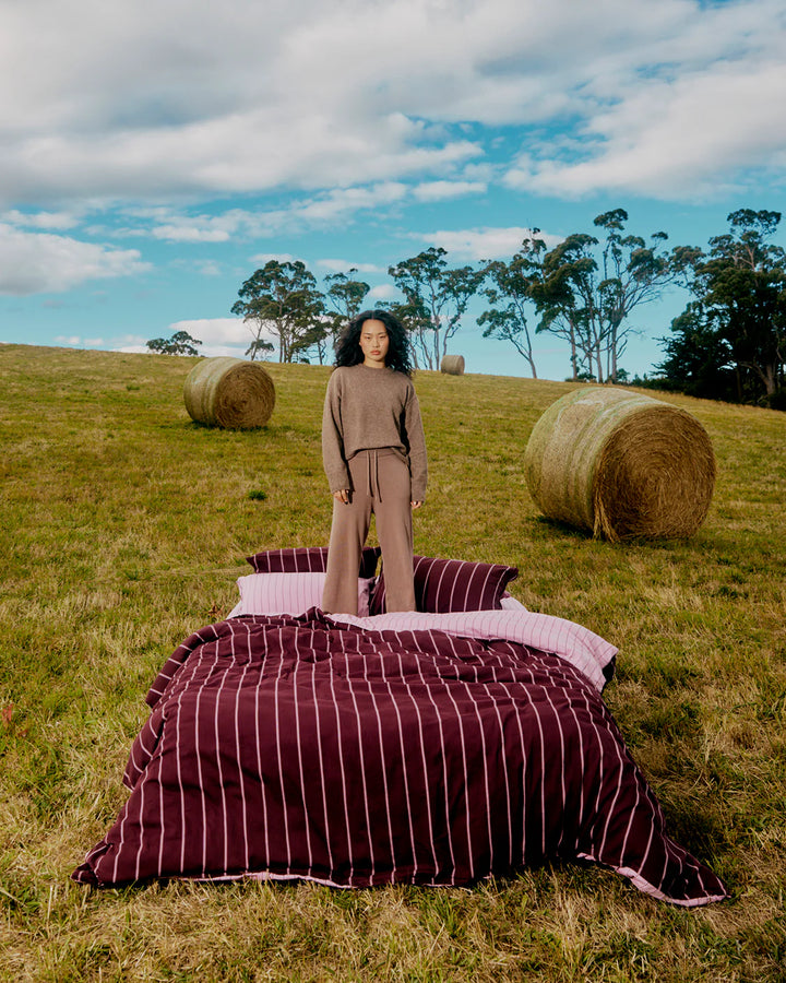 Hommey Quilt Cover - Mulberry / Aster