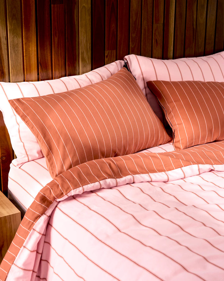 Hommey Quilt Cover - Rose / Sienna