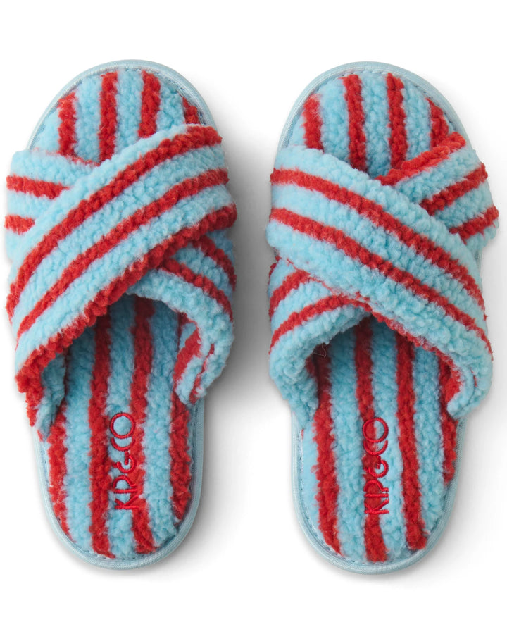 Kip & Co Hamilton Stripe Sherpa Adult Slippers