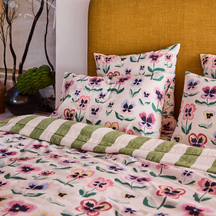 Kip & Co Pretty Pansy Organic Cotton European Pillowcases