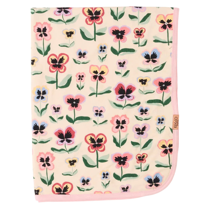 Kip & Co Pretty Pansy Organic Cotton Snuggle Blanket