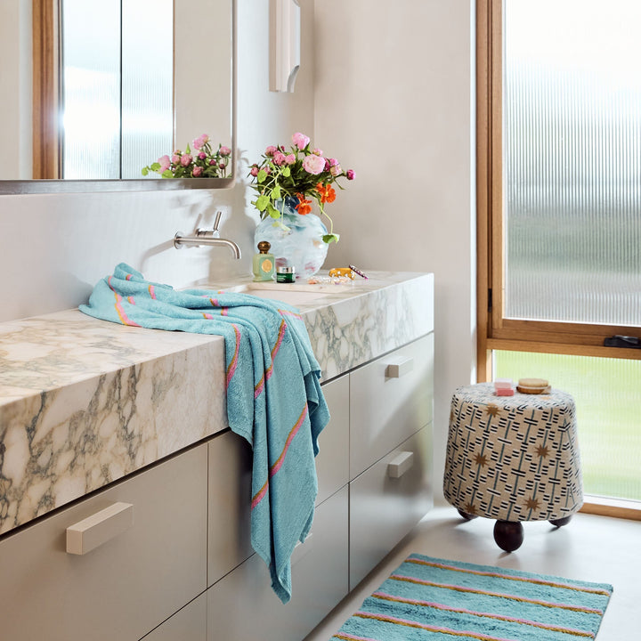 Kip & Co Aegean Stripe Bamboo Terry Bath Towel