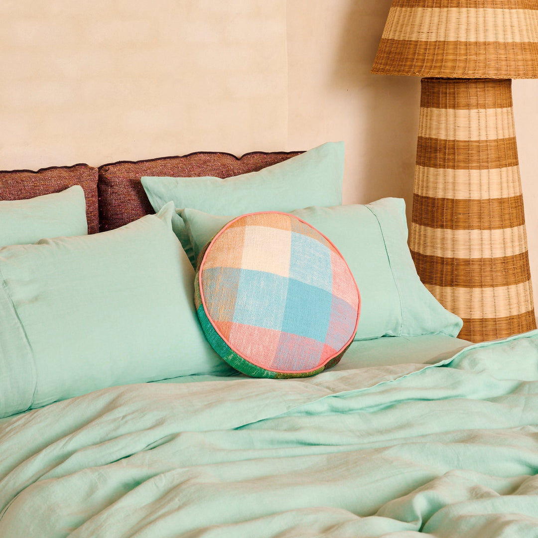 Kip & Co Vista Jade Linen European Pillowcases
