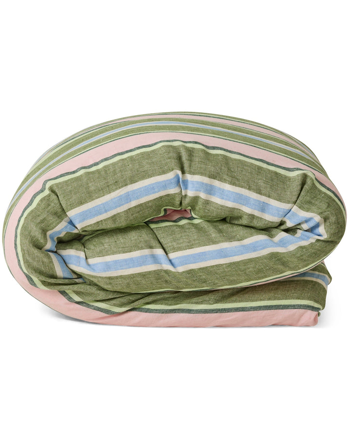 Kip & Co Cactus Stripe Linen Quilt Cover