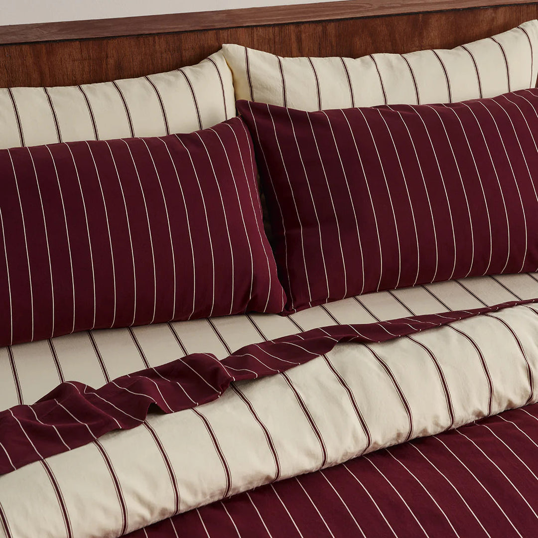 Hommey Pillowcase Pair - Wine