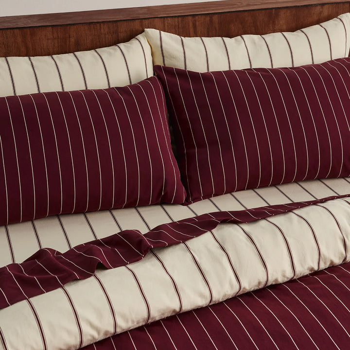 Hommey Pillowcase Pair - Wine